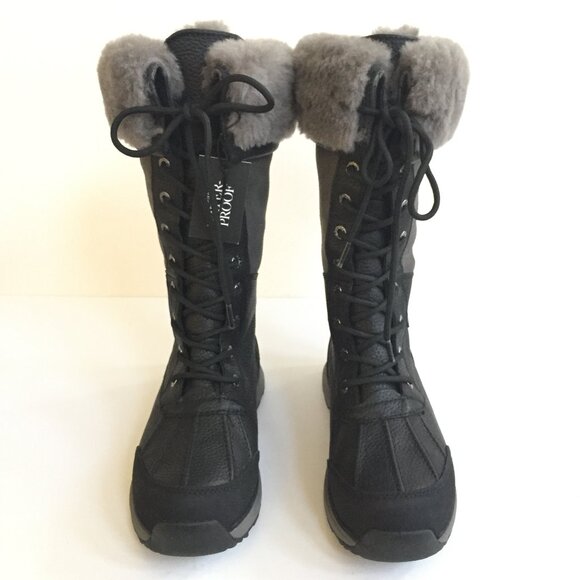 UGG ADIRONDACK III TALL BLACK WATERPROOF Boots - Picture 3 of 5
